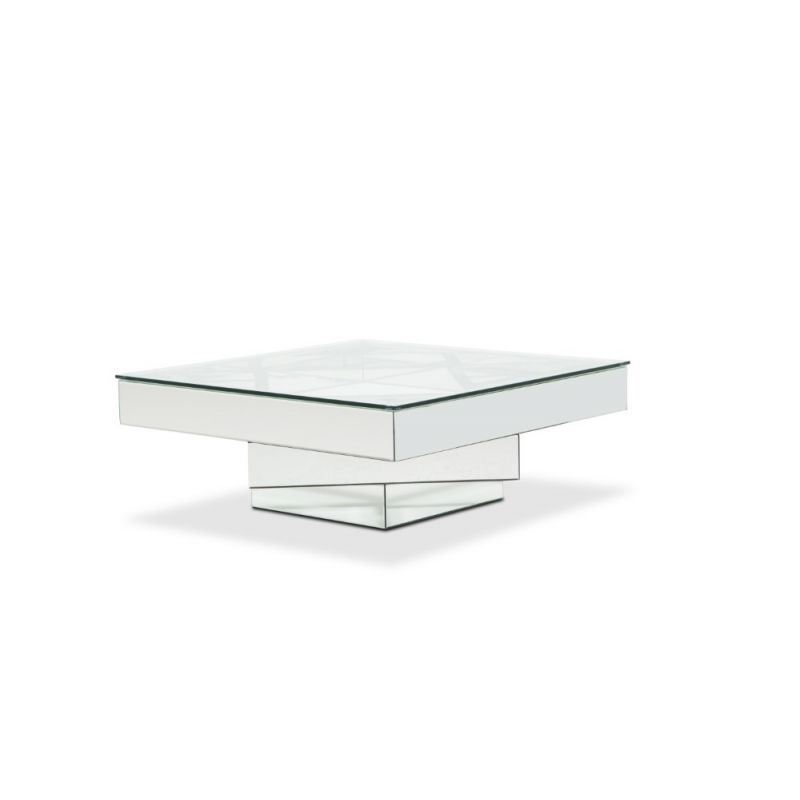 AICO by Michael Amini - Montreal - Square Cocktail Table with Glass Top - FS-MNTRL-1622Y