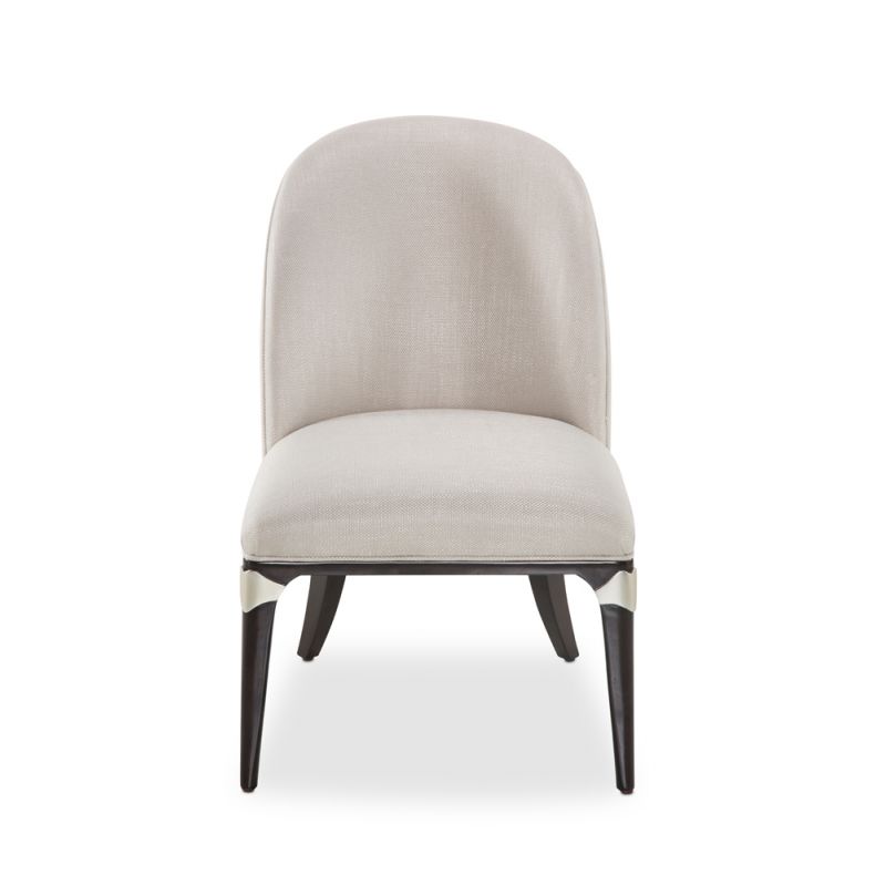 Aico by Michael Amini - Paris Chic Vanity/Desk Chair - Oyster/Espresso - N9003244-409