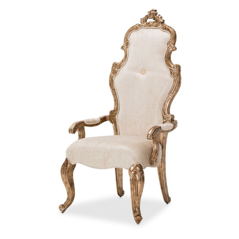 AICO by Michael Amini - Platine de Royale Desk Chair in Champagne - N09244-201
