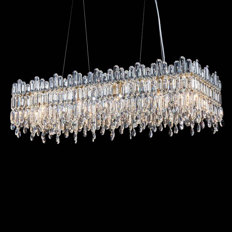 AICO by Michael Amini - Royal Crown - Rectangular 12 Light Chandelier - LT-CH990-12CLR