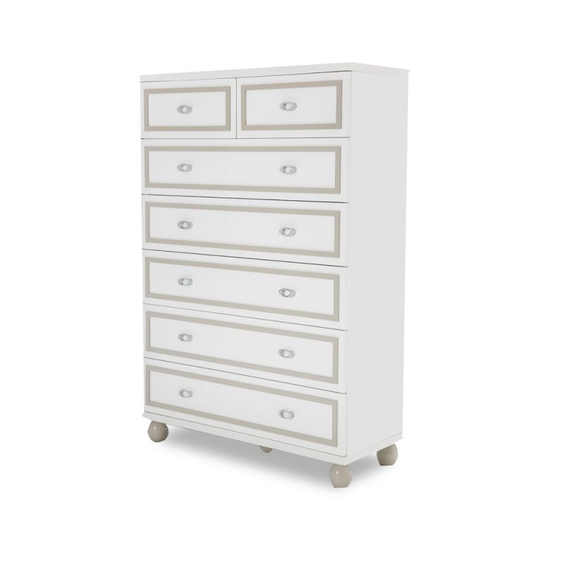 AICO by Michael Amini - Sky Tower 7 Drawer Chest in Cloud White - 9025670-108