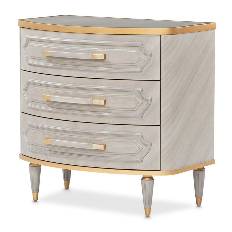 AICO - St. Charles 3-Drawer Nightstand - Dove Gray - 9088040-803