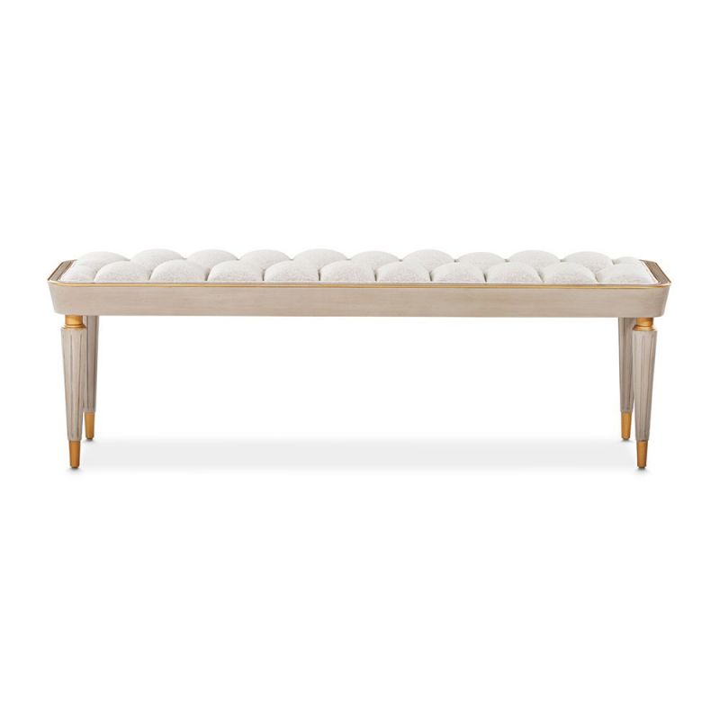 AICO - St. Charles Bench - Dove Gray - 9088904-803