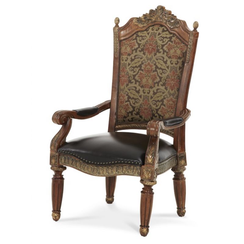 AICO by Michael Amini - Villa Valencia Arm Chair in Classic Chestnut (Set of 2) - 72004-55