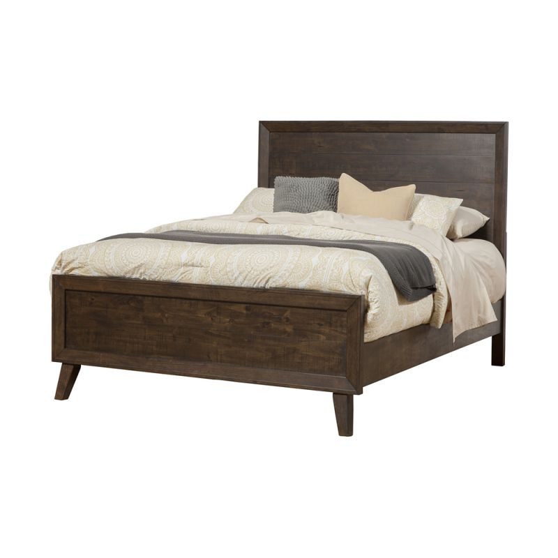 Alpine Furniture - Alcott Queen Panel Bed, Tobacco - 5074-01Q_CLOSEOUT