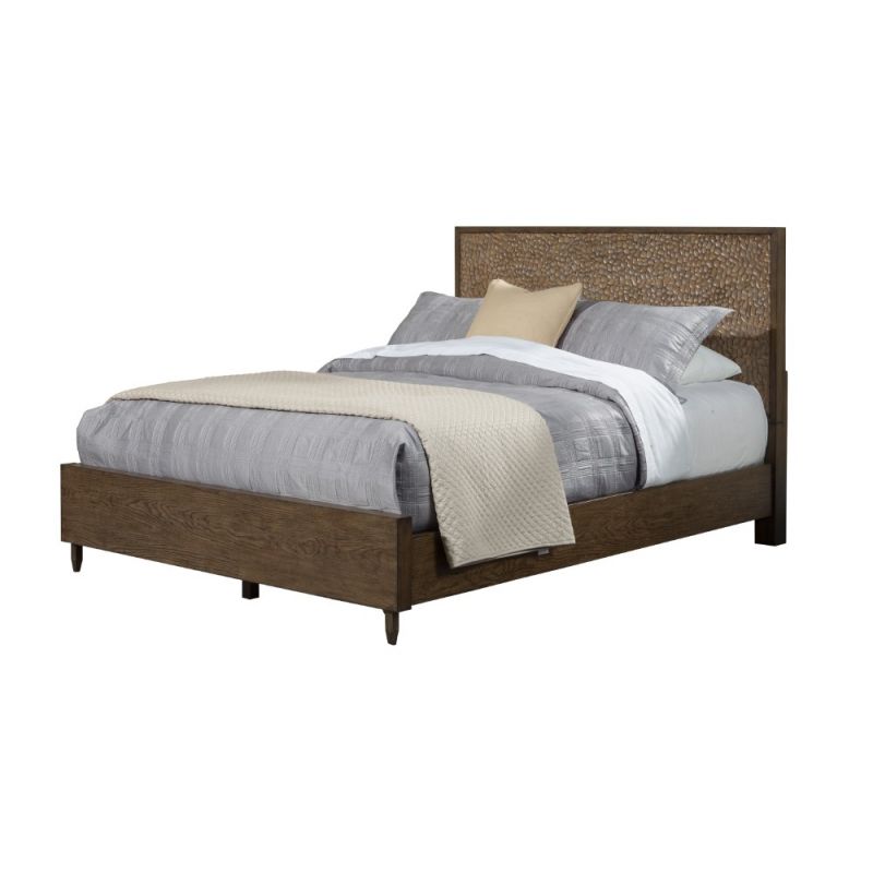 Alpine Furniture - Brown Pearl Queen Panel Bed, Brown Bronze - 1859-01Q_CLOSEOUT
