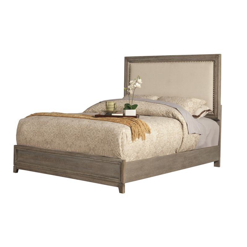 Alpine Furniture - Camilla California King Panel Bed with Upholstered Headboard And Nailheads - 1800-07CK