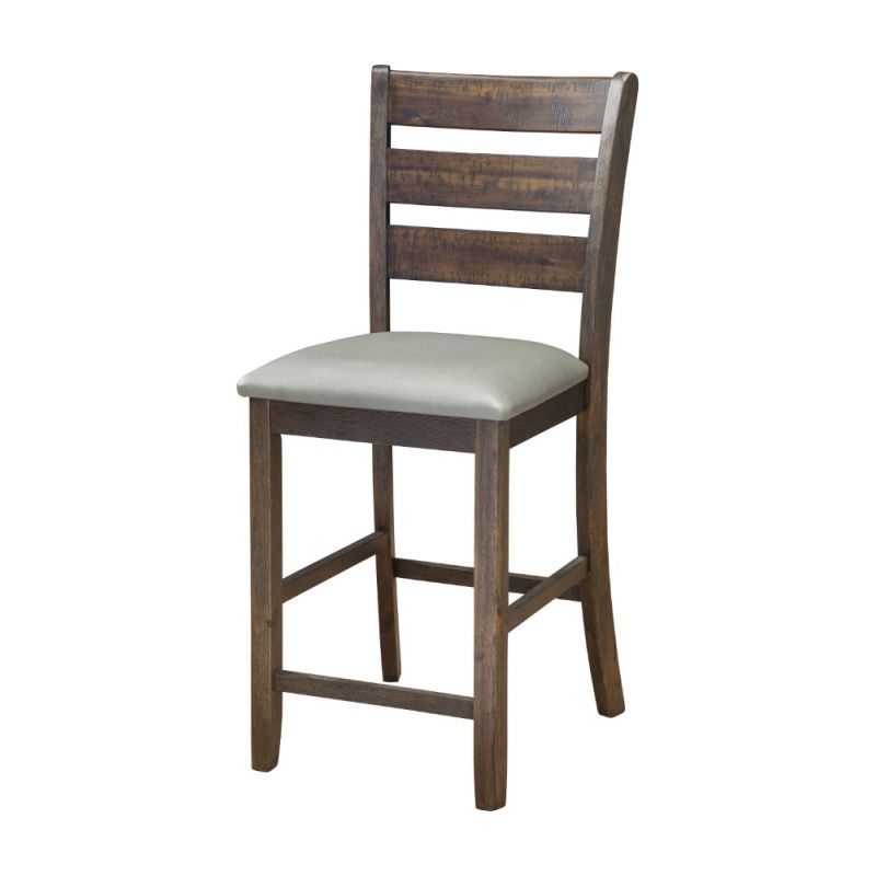 Alpine Furniture - Emery Pub Height Chairs Walnut (Set of 2) - 2929-05