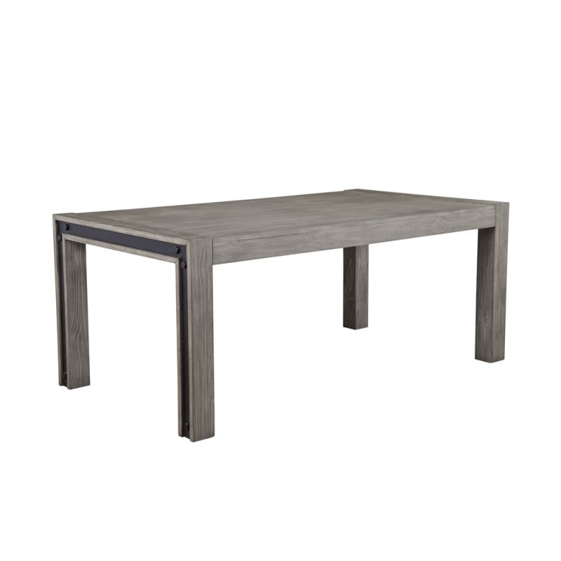 Alpine Furniture - Fallon Solid Pine Dining Table, Gray & Black - 3394-01