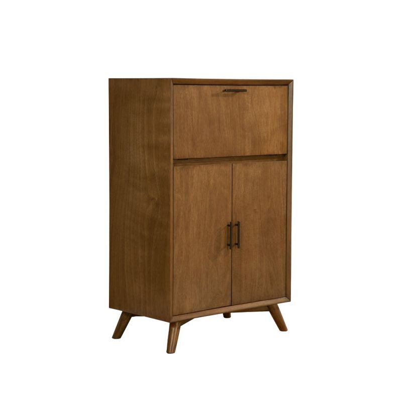 Alpine Furniture - Flynn Large Bar Cabinet w/Drop Down Tray, Acorn - 966-16