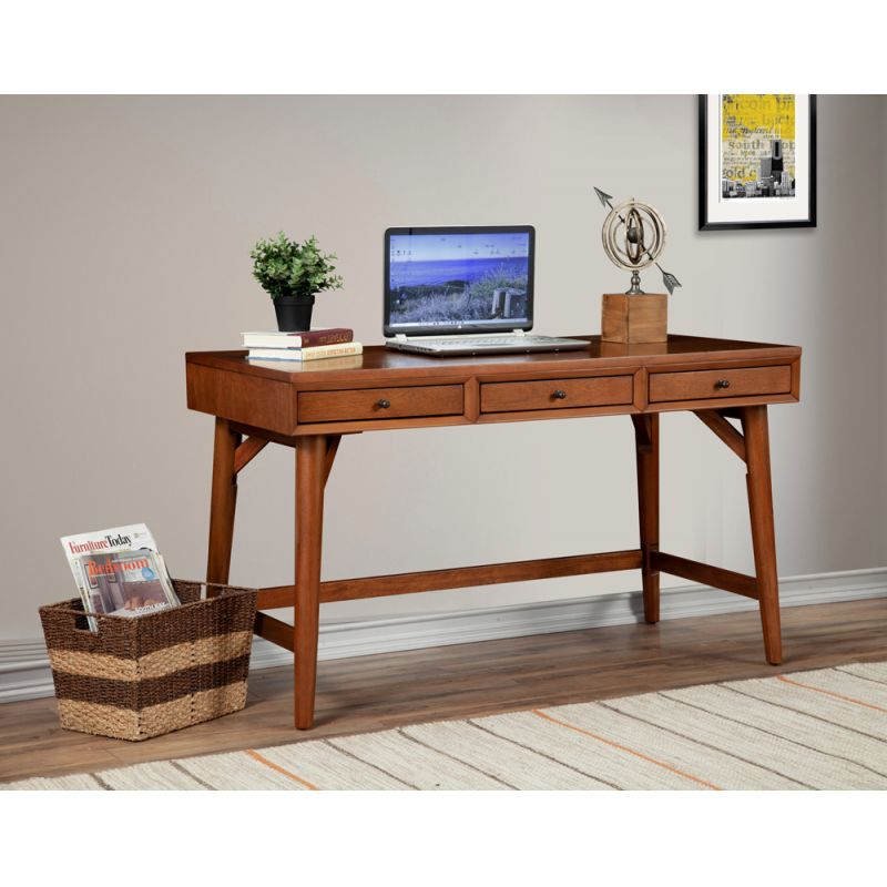 Alpine Furniture - Flynn Large Desk, Acorn - 966-66