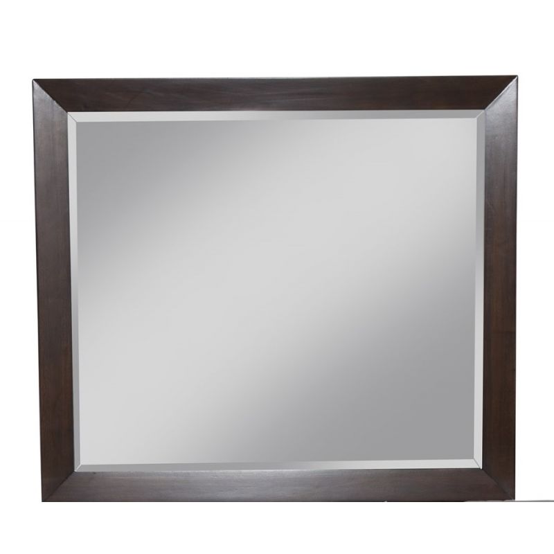 Alpine Furniture - Flynn Mid Century Modern Mirror, Walnut - 966WAL-06