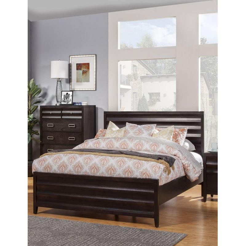 Alpine Furniture - Legacy Standard King Panel Bed, Black Cherry - 1788-07EK_CLOSEOUT