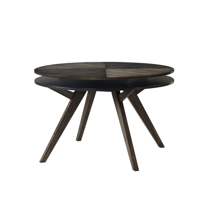 Alpine Furniture - Lennox Round Dining Table, Dark Tobacco - 5164-03