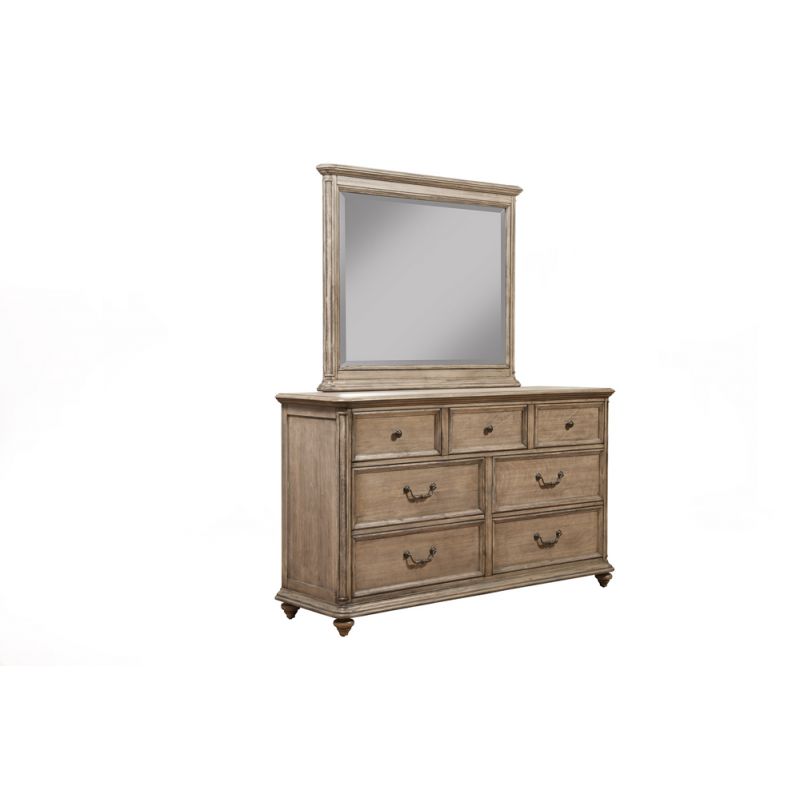 Alpine Furniture - Melbourne 7 Drawer Dresser and Mirror Set - 1200-03_06
