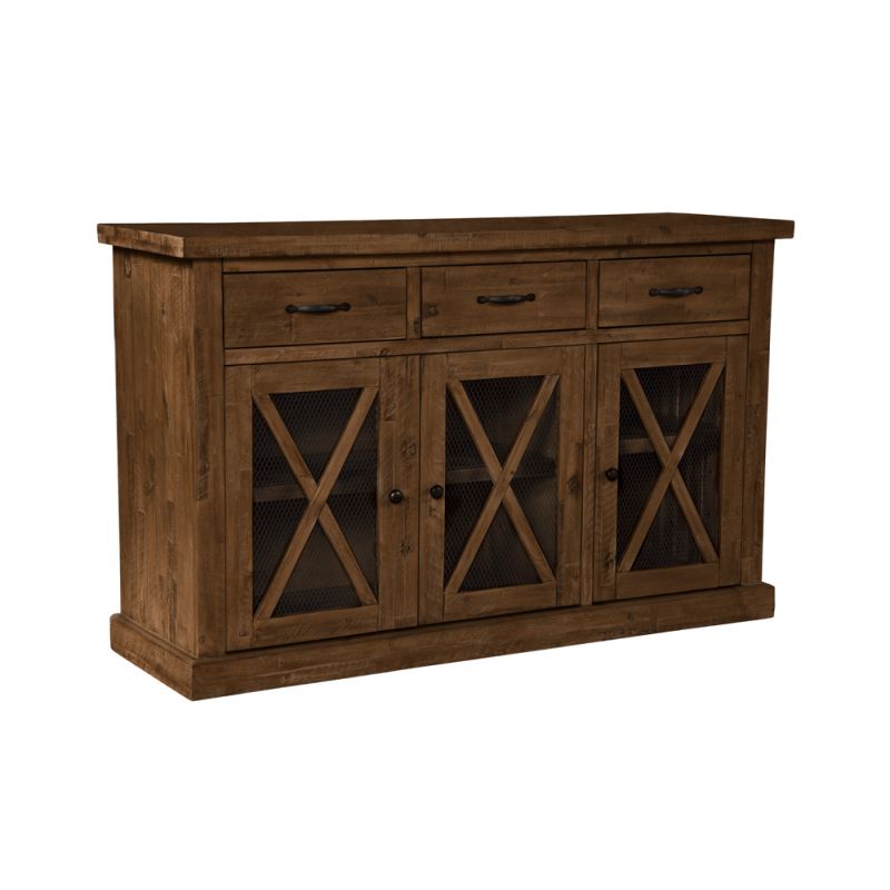 Alpine Furniture - Newberry Wood Sideboard, Medium Brown - 4068-06