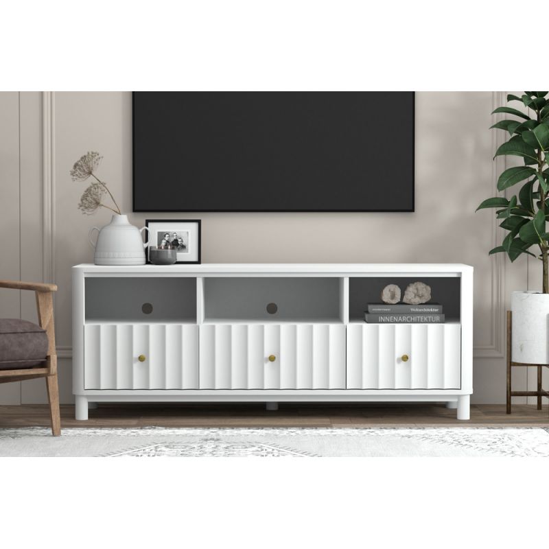 Alpine Furniture - Stapleton TV Console, White - 2090-10