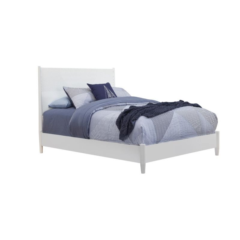 Alpine Furniture - Tranquility Standard King Panel Bed, White - 1867-07EK