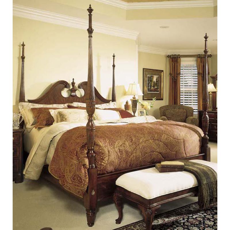 American Drew - Cherry Grove Pediment Poster King Bed - 791-378R