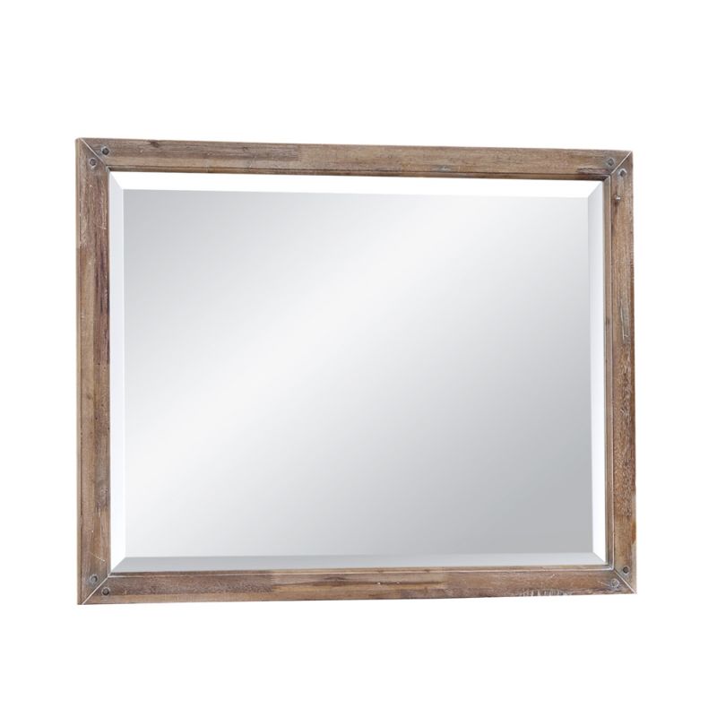 American Woodcrafters - Aurora Landscape Mirror - Weathered Grey - 2800-040