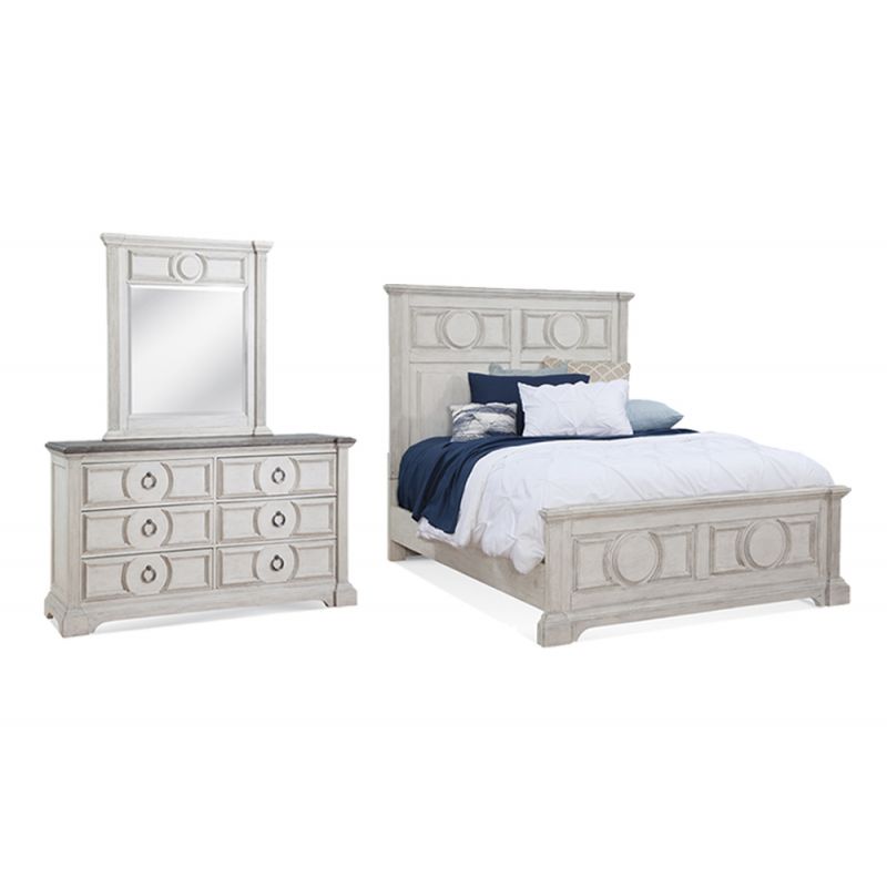 American Woodcrafters - Brighten 3 Pc Bedroom Set - Queen Bed, Dresser, Mirror - 9410-50PNPN-3PC