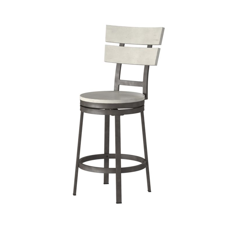 American Woodcrafters - Counter Stool w/ Back - Middle Gray Metal Finish - B1-801-24W