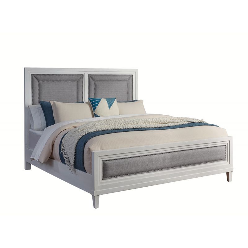 American Woodcrafters - Dunescape King Upholstered Bed - White - 1210-66UPH