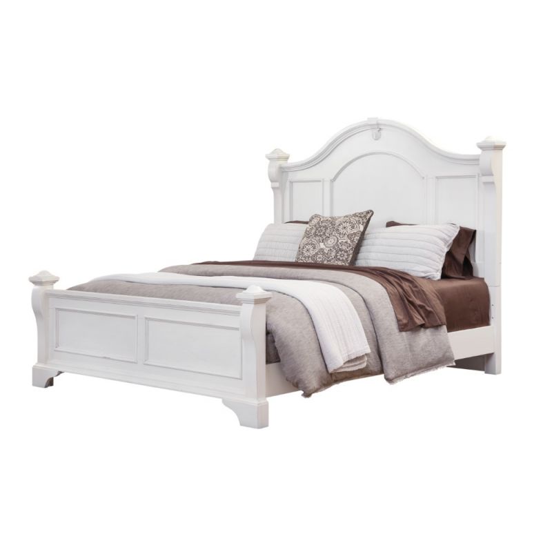 American Woodcrafters - Heirloom Complete King Bed - Antique White - 2910-66POS
