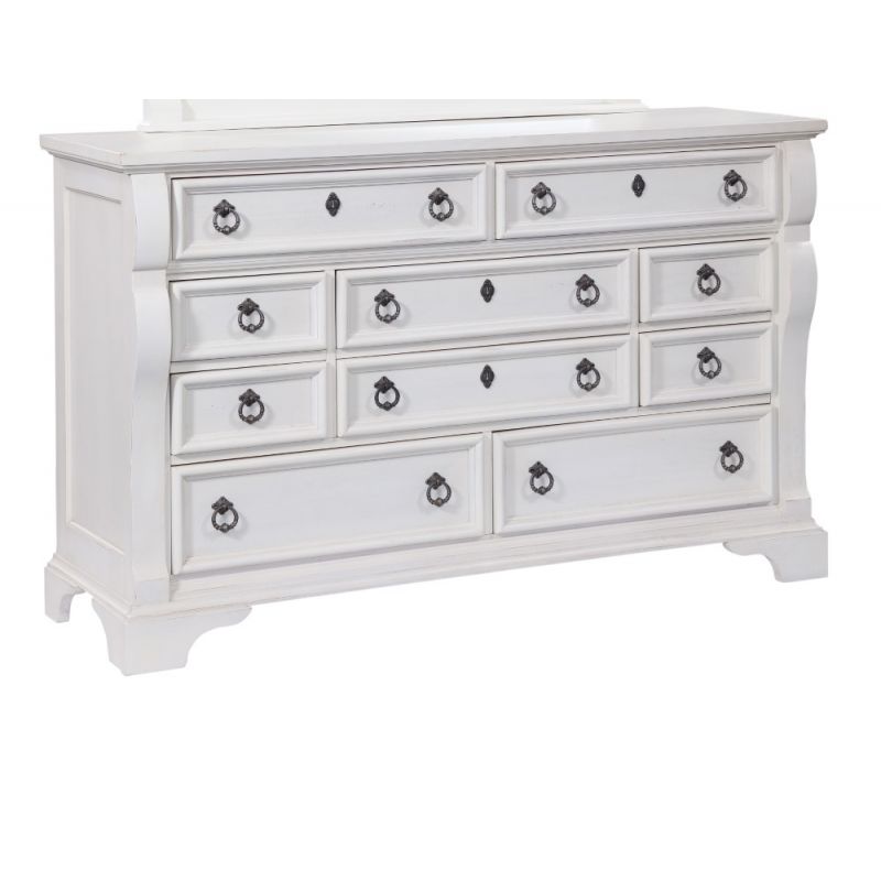 American Woodcrafters - Heirloom Triple Dresser - Antique White - 2910-210
