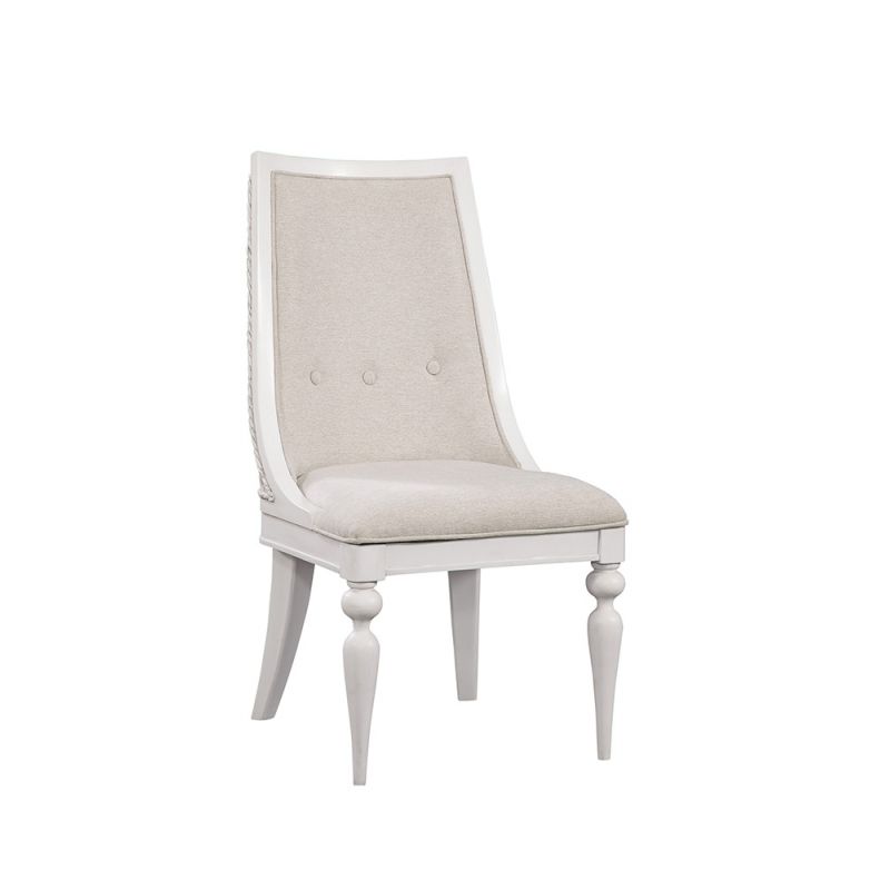 American Woodcrafters - Rodanthe Dining Woven Back Side Chair - Set of 2 - Woven - Dove White - D-3910-680