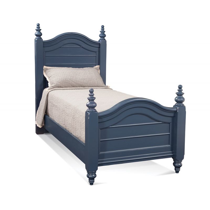 American Woodcrafters - Rodanthe Twin Panel Bed - Shipyard Blue - 3950-33PNPN