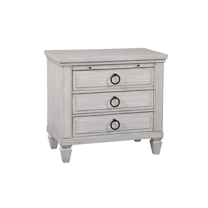 American Woodcrafters - Salter Path 3-Drawer Nightstand - White with Grain - 1020-431