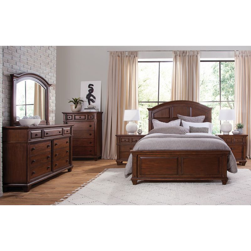 American Woodcrafters - Sedona King 6 Piece Bedroom Set - Cinnamon Cherry - 2400-666PC