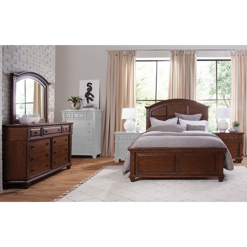 American Woodcrafters - Sedona Queen 4 Piece Bedroom Set - Cinnamon Cherry - 2400-504PC