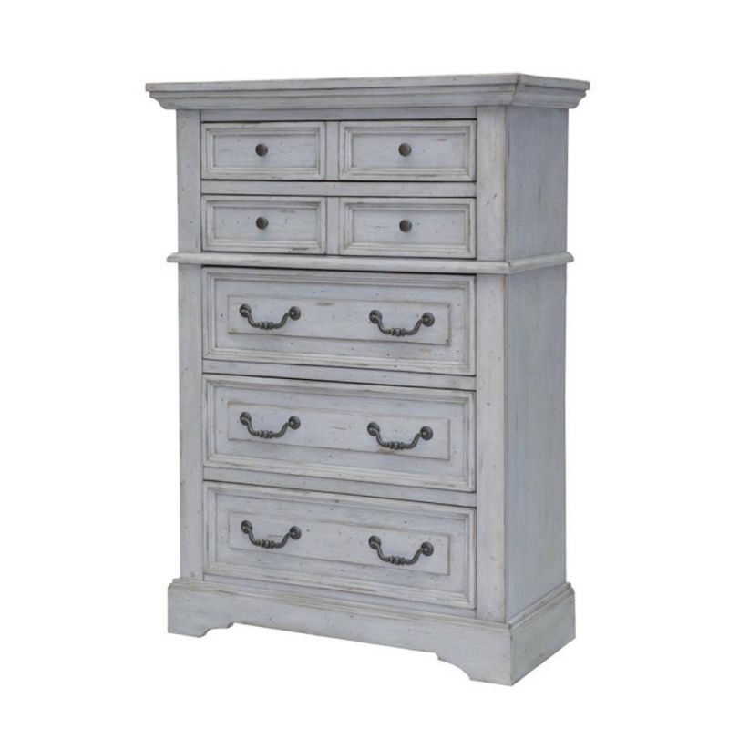 American Woodcrafters - Stonebrook Chest - Light Distressed Antique Gray - 7820-150
