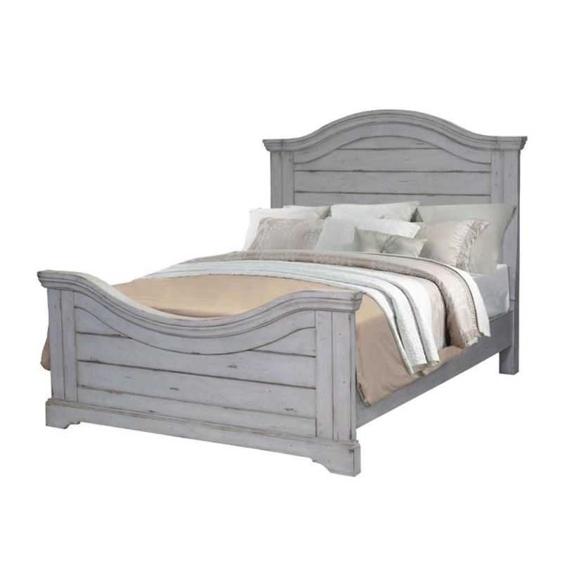 American Woodcrafters - Stonebrook Complete King Bed - Light Distressed Antique Gray - 7820-66PNPN
