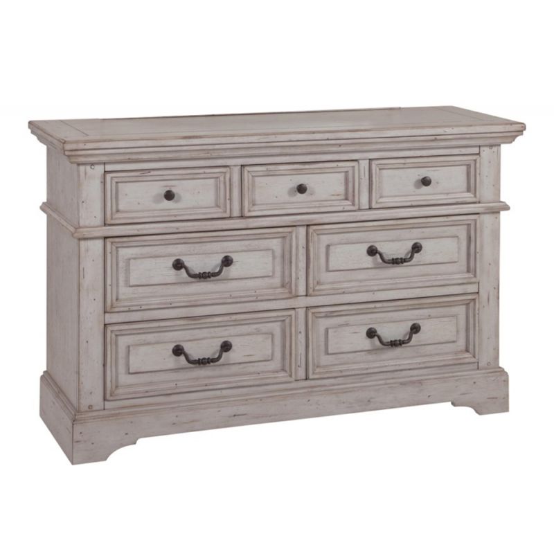 American Woodcrafters - Stonebrook Double Dresser - Light Distressed Antique Gray - 7820-260