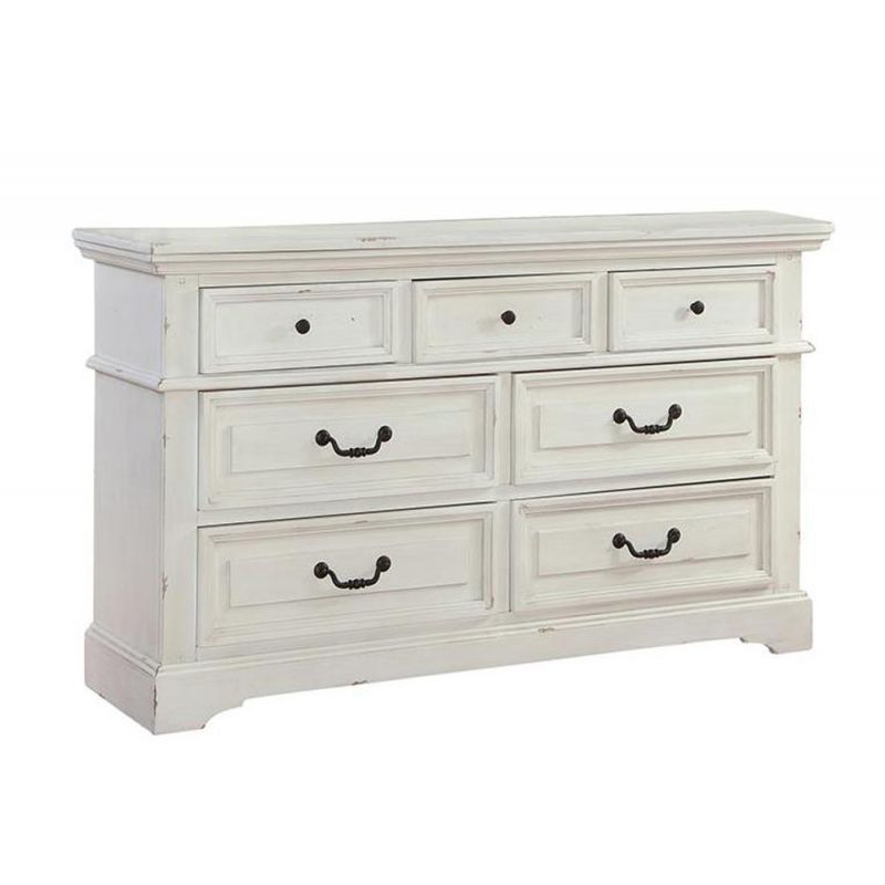 American Woodcrafters - Stonebrook Dresser - Distressed Antique White - 7810-270