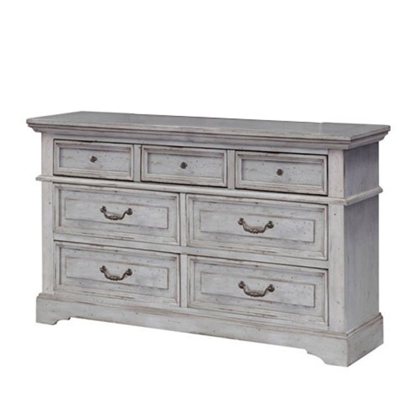 American Woodcrafters - Stonebrook Dresser - Light Distressed Antique Gray - 7820-270
