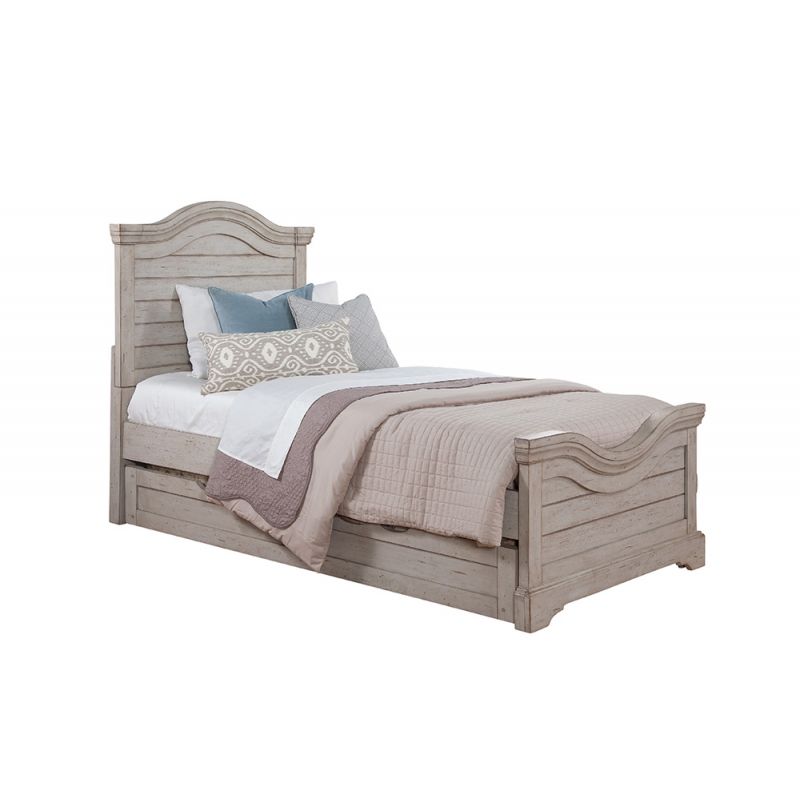 American Woodcrafters - Stonebrook Twin Panel Bed - Light Distressed Antique Gray - 7820-33PAN