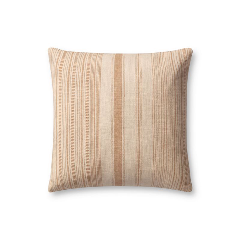 Angela Rose x Loloi - Celina PAR0015 Ivory / Wheat 18'' x 18'' Cover Only Pillow - P226PAR0015IVWTPIL1