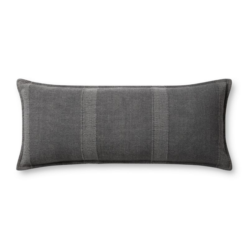 Angela Rose x Loloi - Nadine PAR0021 Slate 13'' x 35'' Cover Only Pillow - P143PAR0021SL00PI29