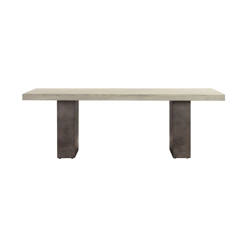Armen Living - Abbey Concrete and Grey Oak Wood Coffee Table - LCAJCOGR