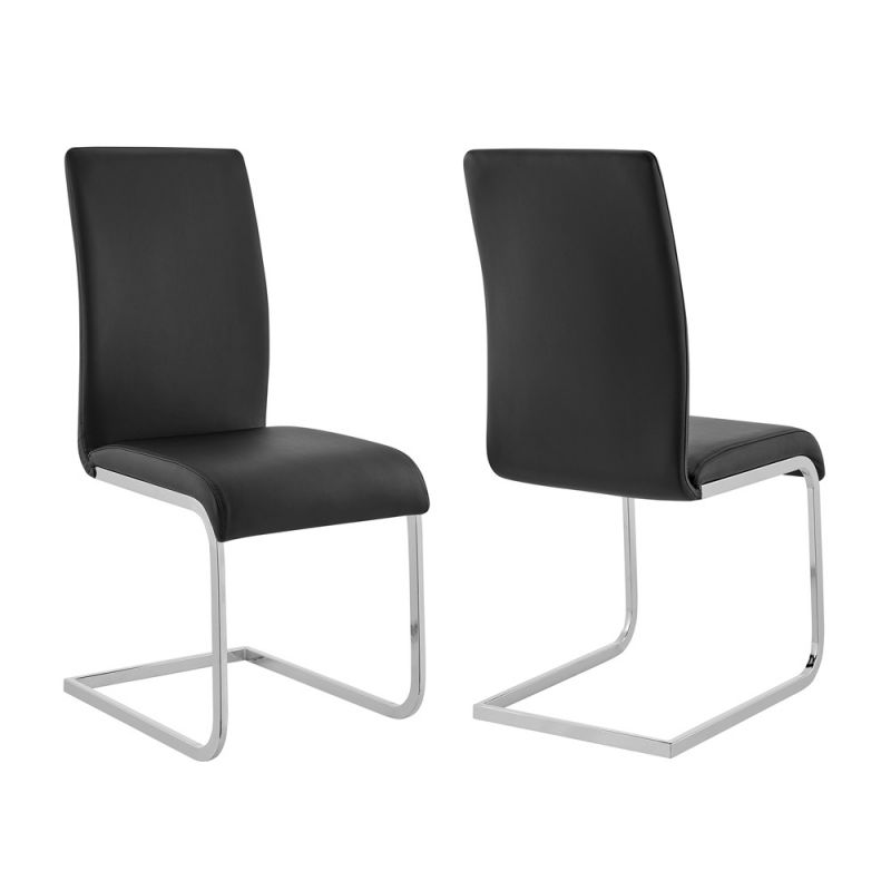 Armen Living - Amanda Black Side Chair (Set of 2) - LCAMSIBL