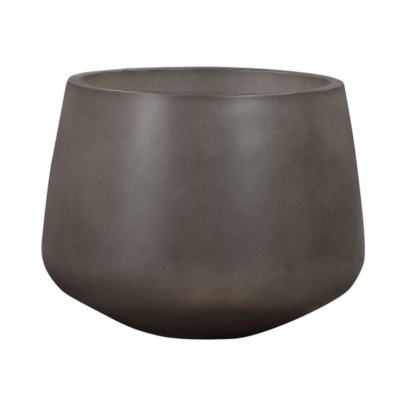 Armen Living - Amethyst Medium Round Lightweight Concrete Indoor or Outdoor Planter in grey - LCAWSMPLGR