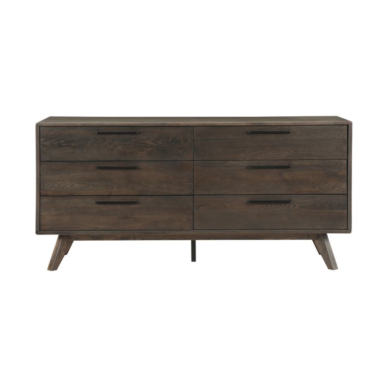 Armen Living - Astoria Oak Dresser for Bedroom with 6 Drawers - LCAHDRDG