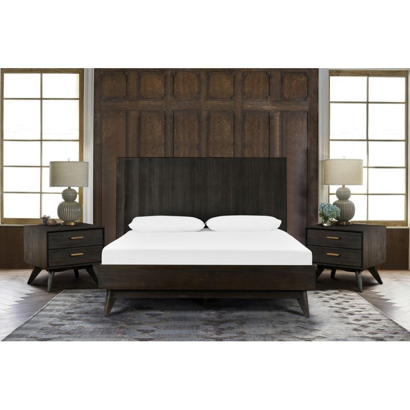 Armen Living - Baly 3 Piece Acacia King Loft Bed and Nightstands Bedroom Set - SETLFBDKG3A
