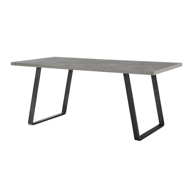 Armen Living - Coronado Contemporary Dining Table in Gray Powder Coated Finish with Cement Gray Top - LCCDDIBE