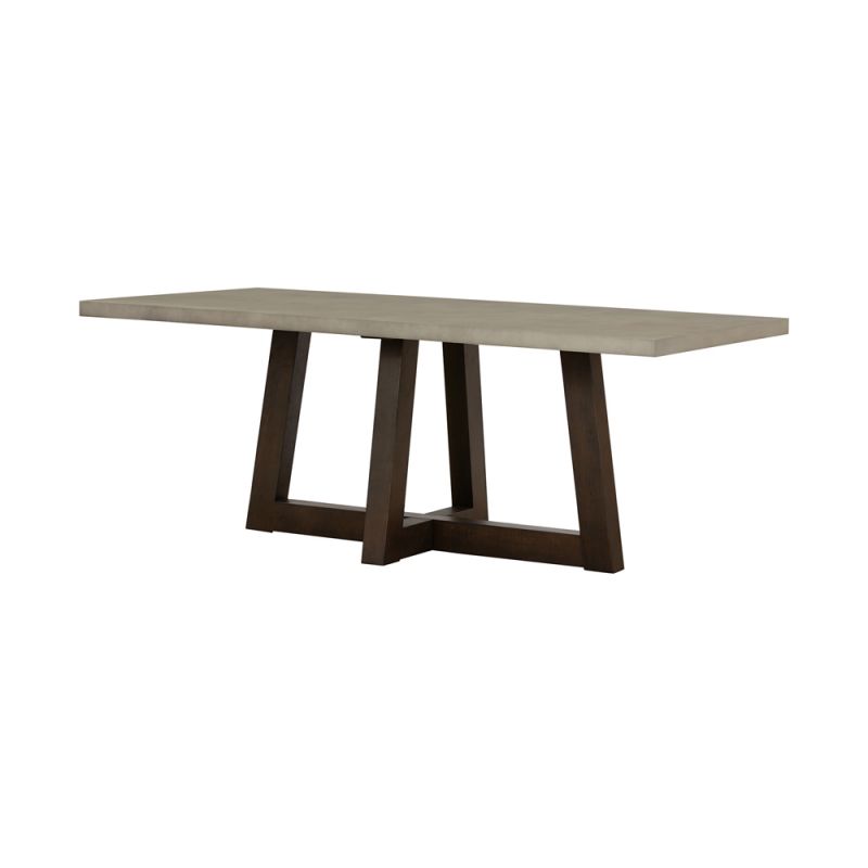 Armen Living - Elodie Gray Concrete and Dark Gray Oak Rectangle Dining Table - LCELDICCGR
