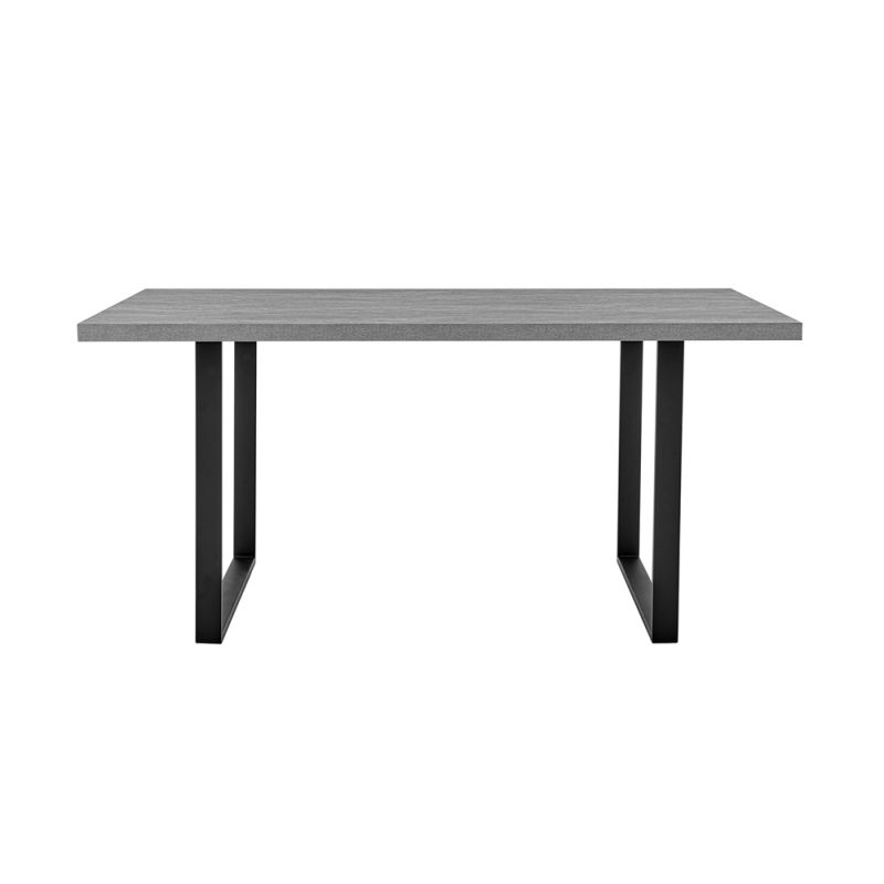 Armen Living - Fenton Dining Table with Gray Top and Black Base - LCFEDIBLGR
